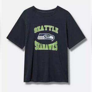 NWT Torrid NFL Seattle Seahawks classic fit cotton yoke tee size medium